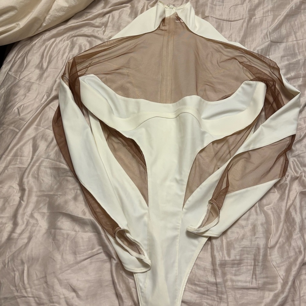 Mugler White Bodysuit